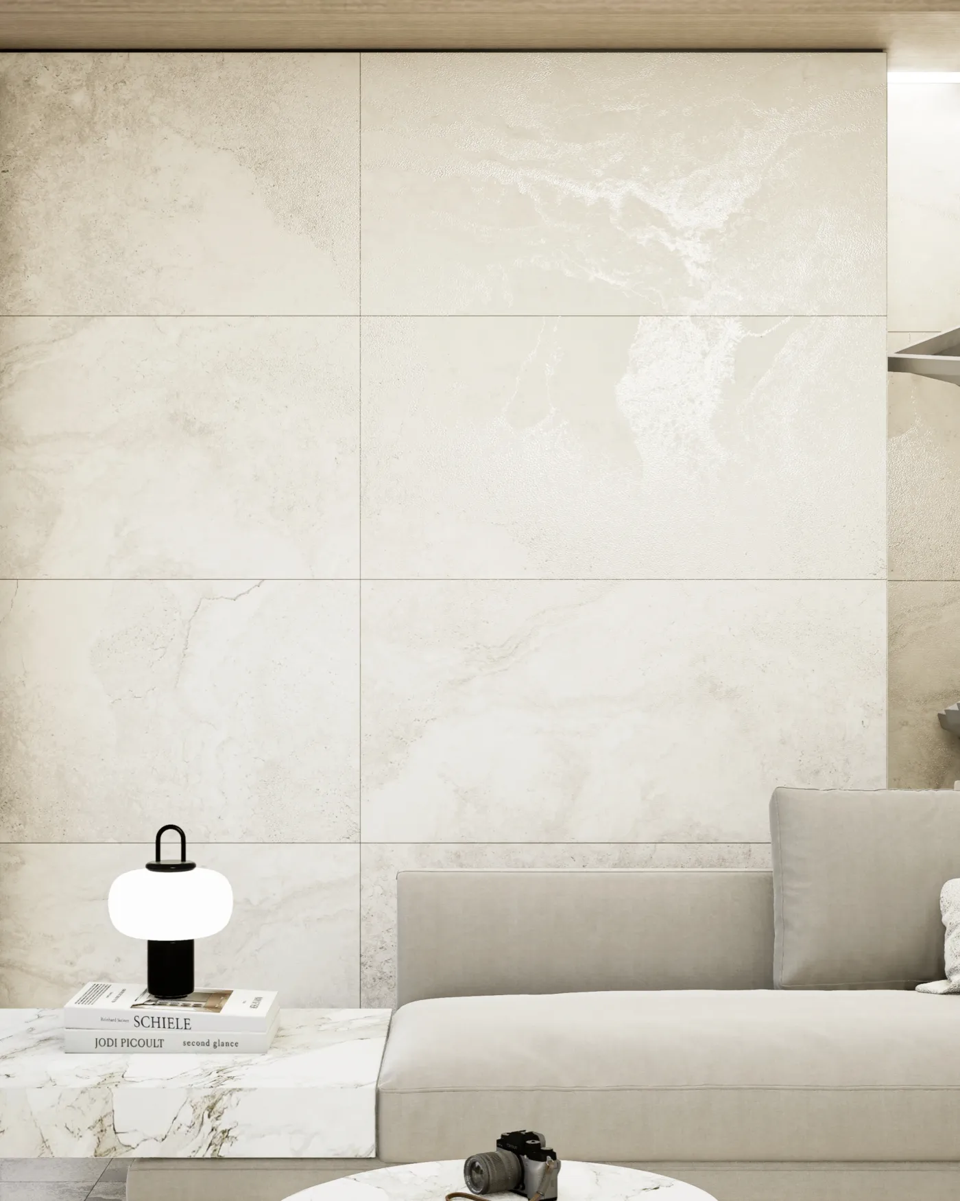 Full-height feature wall